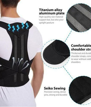 Ceinture de soutien dorsale réglable pour épaules