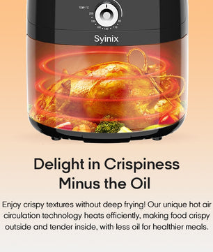 Friteuse à air chaud 3D Syinix 6L avec contrôle de température