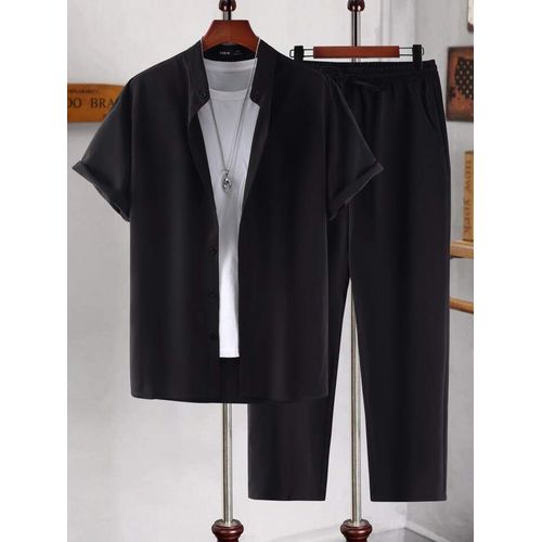 Ensemble 2 pièces en coton pour homme (noir)