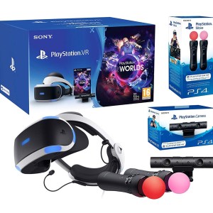 Pack Sony Computer Entertainment Playstation VR, Motion Move, jeu PS VR World (PS 4 et 5)