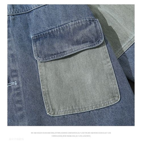 Veste en jean boutonnée décontractée pour homme, manteau en jean classique