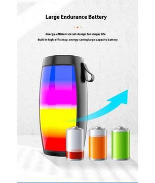 Enceinte Bluetooth portable avec caisson de basses et lumière ambiante