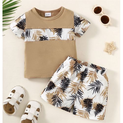 T-shirt style plage pour garçon avec short