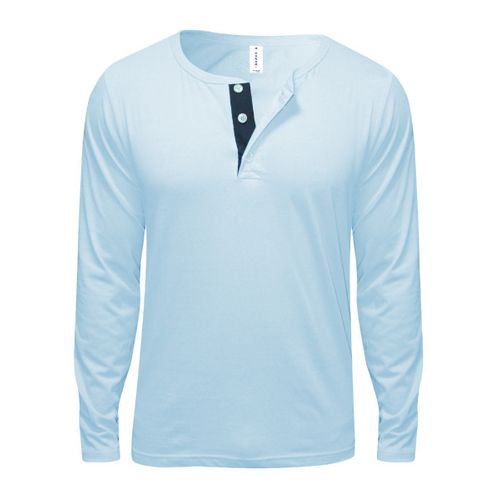 T-shirt à manches longues avec boutons Danami - Bleu clair/ciel