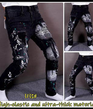 Les jeans customisé Destroy multi couleur