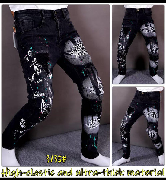 Les jeans customisé Destroy multi couleur