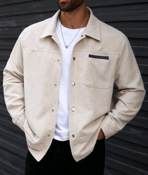 Veste décontractée boutonnée à poches sur le devant pour homme Manfinity Homme, grande taille