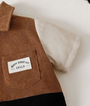 Catpapa 1-6 ans, ensemble haut et short à col roulé pour garçon