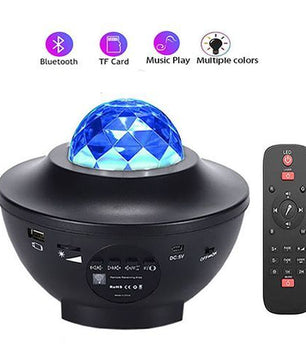Projecteur d'étoiles, veilleuse d'astronaute avec haut-parleur Bluetooth pour fête