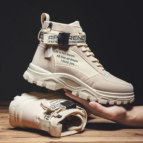 Chaussures montantes décontractées pour homme ALagzi - Beige