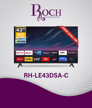 Téléviseur intelligent ROCH 43 pouces + Android (RH-LE43DSA-