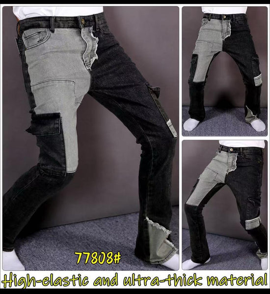 Les jeans customisé Destroy multi couleur