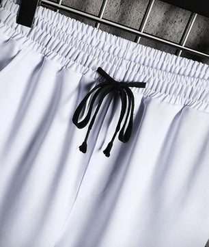 Ensemble short à manches courtes 2 en 1 pour homme GALUIN - Blanc