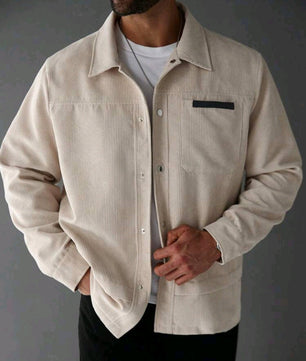 Veste décontractée boutonnée à poches sur le devant pour homme Manfinity Homme, grande taille