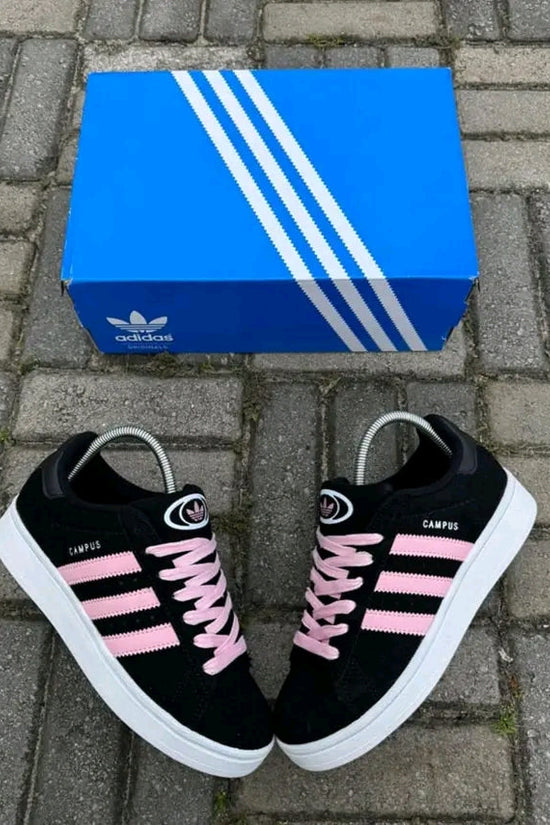 Addidas campus noire a motifs rose