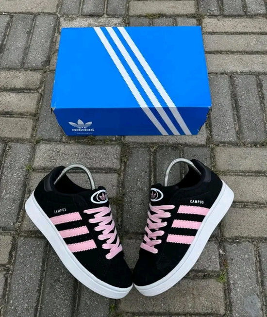 Addidas campus noire a motifs rose
