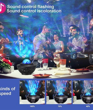 Projecteur d'étoiles, veilleuse d'astronaute avec haut-parleur Bluetooth pour fête