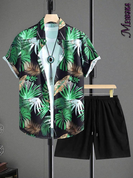 Ensemble short 3 pièce chemise