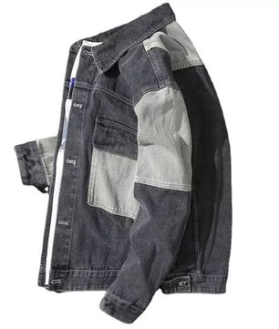 Veste en jean boutonnée décontractée pour homme, manteau en jean classique