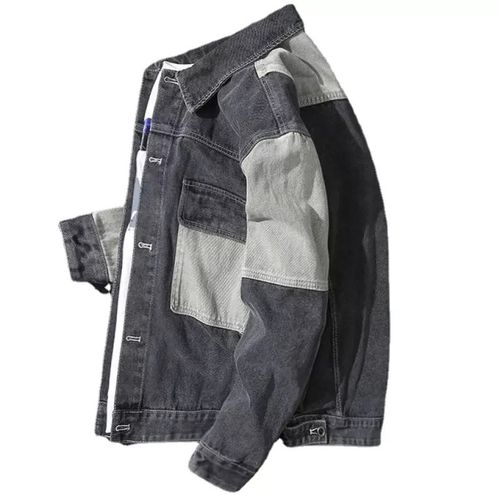 Veste en jean boutonnée décontractée pour homme, manteau en jean classique