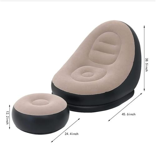 Canapé gonflable de loisirs avec repose-pieds