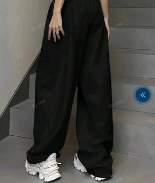 Pantalon de survêtement décontracté à cordon de serrage et coupe droite pour femme, imprimé graffiti