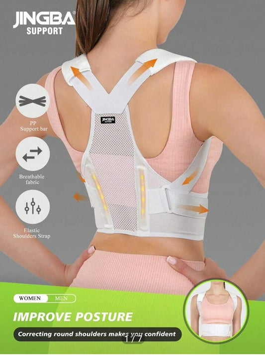 qualityJINGBA SUPPORT (ACHETEZ UNE TAILLE AU-DESSUS) Femmes Hommes Ceinture de soutien dorsal réglable Bracelet de posture sportif Correcteur de posture
