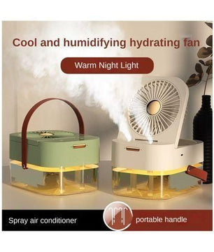 Ventilateur humidificateur ventilateur portable refroidisseur d'air humidificateur d'air ventilateur USB ventilateur de bureau avec veilleuse pour l'été appareil ménager