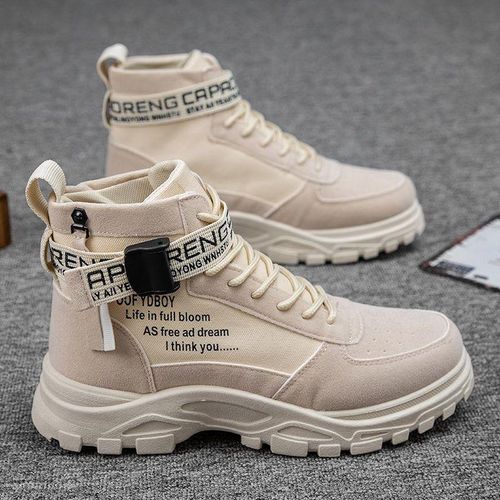 Chaussures montantes décontractées pour homme ALagzi - Beige