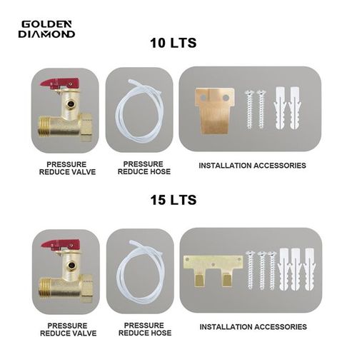 Salle de bain Douche
Nom de l'image du produit - Golden Diamond - Chauffe-eau mural de 10 litres pour salle de bain et douche - 1
Nom de l'image du produit - Golden Diamond - Chauffe-eau mural de 10 litres pour salle