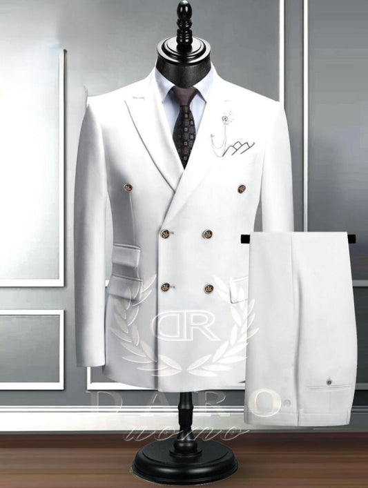 Costume  élégant à double boutonnage