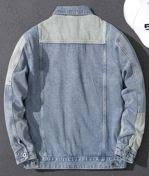Veste en jean boutonnée décontractée pour homme, manteau en jean classique