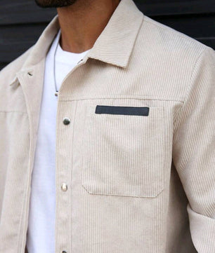 Veste décontractée boutonnée à poches sur le devant pour homme Manfinity Homme, grande taille
