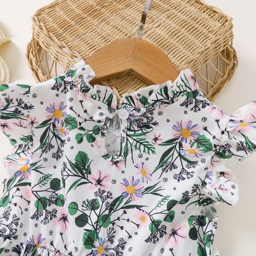 Robe d'été fleurie avec nœud pour fille de 1 à 6 ans