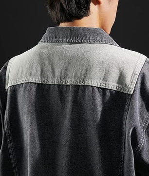 Veste en jean boutonnée décontractée pour homme, manteau en jean classique