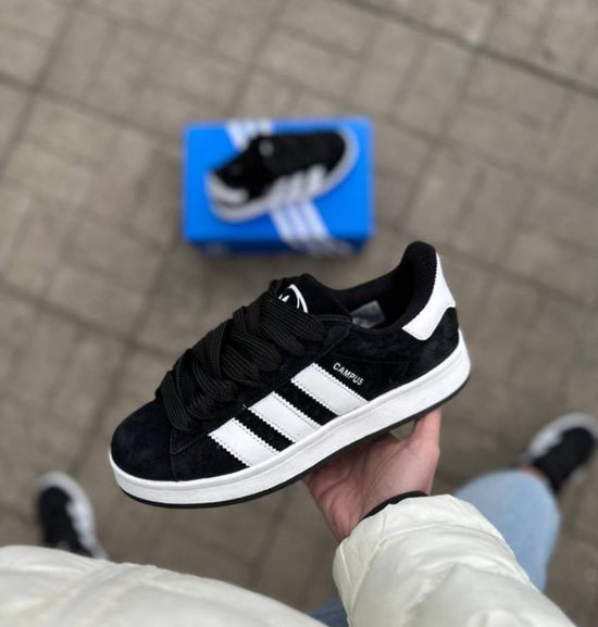 Addidas campus noire a motifs blanc