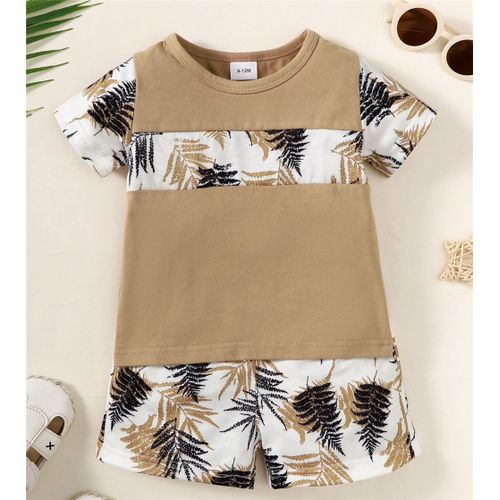 T-shirt style plage pour garçon avec short