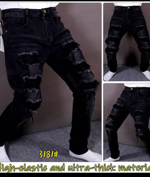 Les jeans customisé Destroy multi couleur