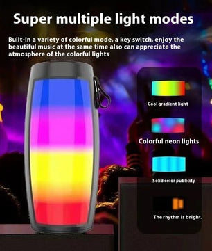 Enceinte Bluetooth portable avec caisson de basses et lumière ambiante