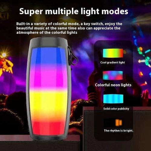 Enceinte Bluetooth portable avec caisson de basses et lumière ambiante