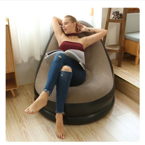Canapé gonflable de loisirs avec repose-pieds