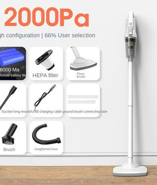 Aspirateur à main sans fil 12 000 Pa, rechargeable