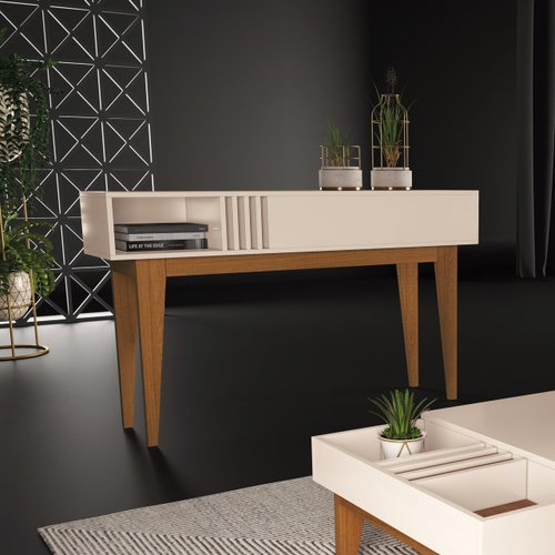 Buffet HB Bless 7042 - Chêne foncé et noir