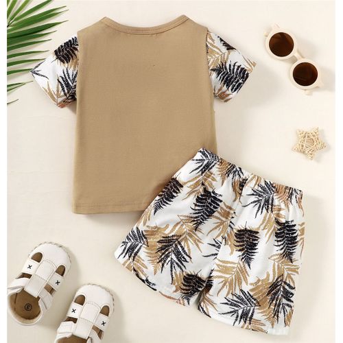 T-shirt style plage pour garçon avec short