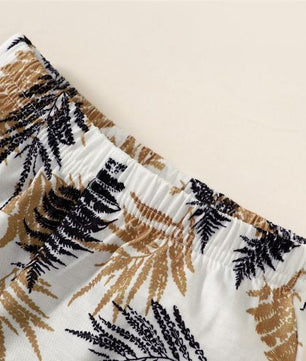 T-shirt style plage pour garçon avec short