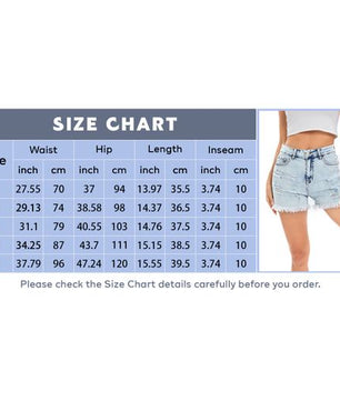 Short en jean déchiré taille haute décontracté pour femme ASHION