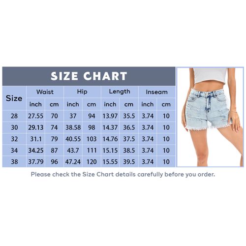 Short en jean déchiré taille haute décontracté pour femme ASHION