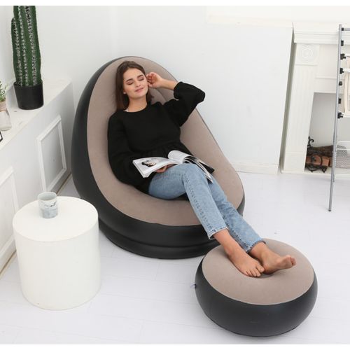Canapé gonflable de loisirs avec repose-pieds