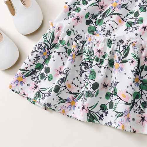 Robe d'été fleurie avec nœud pour fille de 1 à 6 ans
