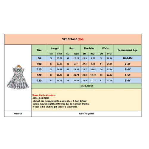 Robe d'été fleurie avec nœud pour fille de 1 à 6 ans